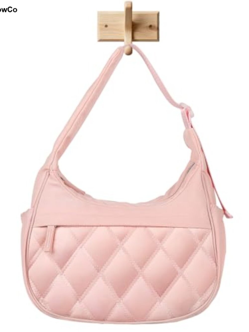 Quilted Puffer Crossbody Bag, Lightweight Shoulder Purse, Adjustable Strap